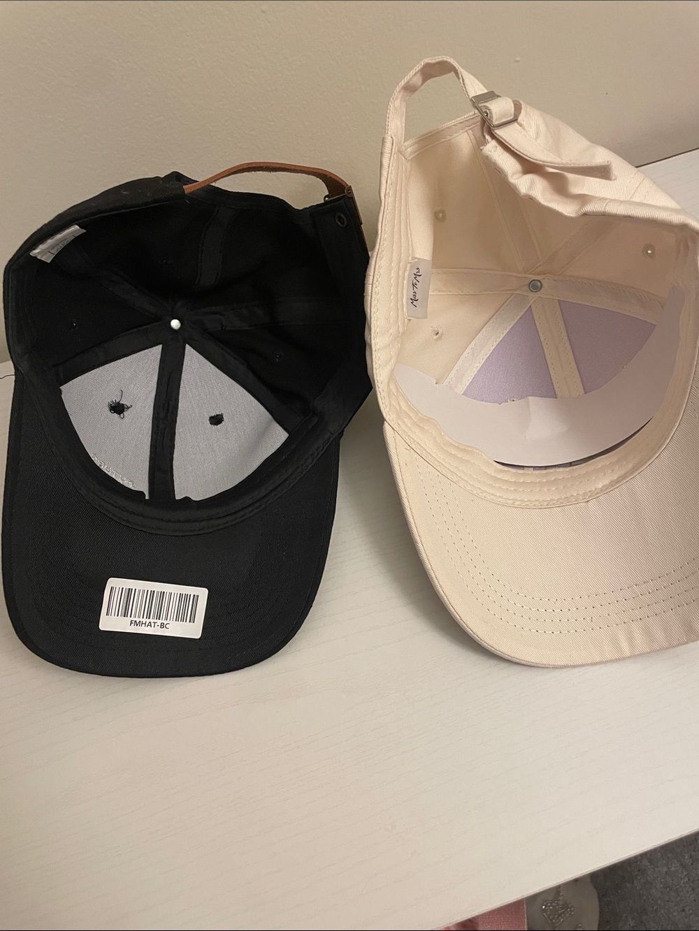 Pair of Embroidered 'Future Mrs.' and 'Wife Life' Baseball Caps - Black & Cream - Picture 2 of 2